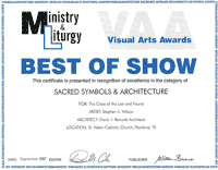 Ministry and Liturgy Best of Show 2007 certificate