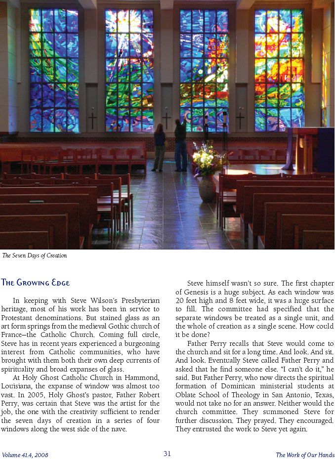 Page 7 of In the Spirit article from Call to Worship magazine